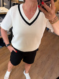 TRUI KORTE MOUW C&S WOOL WHITE