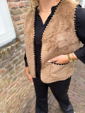 GILET GLENN CS THE LABEL CAMEL/ZWART