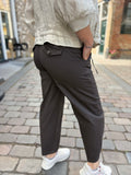 BROEK BARREL IN BRUIN/ARMY GREEN