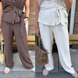 BROEK BRUIN EN ZAND TINT