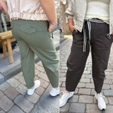 BROEK BARREL IN BRUIN/ARMY GREEN