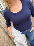 TOP ANN CS THE LABEL BLAUW