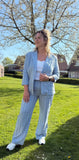 BLAZER CS THE LABEL JEANS BLAUW PRINT