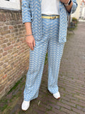BROEK/PANTALON CS THE LABEL BLAUW PRINT