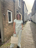 BROEK/PANTALON C&S GROEN MET LUREX