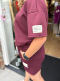 SHORT SET ONE SIZE 38/42 CHOCO BRUIN & BORDEAUX