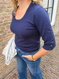 TOP ANN CS THE LABEL BLAUW