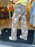 BROEK ARMY MET GOUDEN KNOOP DETAIL