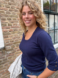 TOP ANN CS THE LABEL BLAUW