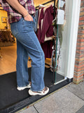 JEANS WIDE LEG MET STRIK DETAIL