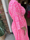 JURKEN LEOPARD ROZE/ORANJE