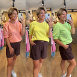SWEATER DRIEKWART MOUW AZZURRO
