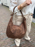 TASSEN LEER LEOPARD PRINT