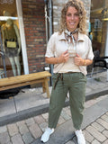 VESTEN KORTE MOUW ARMY GREEN & ZAND