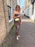 JURKEN BORDO BRUIN MET PRINT