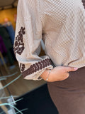 BLOUSE CHOCO BRUIN PRINT