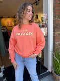 TRUI/SWEATER ONE SIZE LILA EN ORANJE