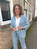 BLAZER CS THE LABEL JEANS BLAUW PRINT