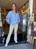 BROEK GOODIES BEIGE FLARED