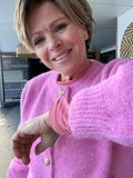 SHIRT LANGE MOUW AZZURRO ROZE/GROEN