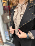 BLAZER ZWART MET STUDS ONE SIZE
