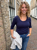 TOP ANN CS THE LABEL BLAUW