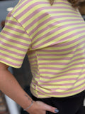SHIRT STREEP/GLITTER DIV KLEUREN