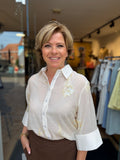BLOUSE GROEN OF ZACHT GEEL
