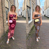 JURKEN BORDO BRUIN MET PRINT