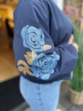 JAS/BOMBER BLAUW MET PRINT C&S