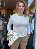 SHIRT LANGE MOUW C&S WOL WIT