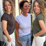 SHIRT ONE SIZE MET STUDS DIV KLEUREN