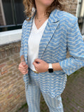 BLAZER CS THE LABEL JEANS BLAUW PRINT