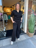 SHIRT COMFY ZWART EN ZAND