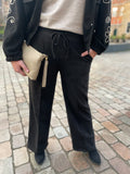 BROEK EVI ZWART SUEDINE