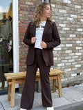 BLAZER BASIS DONKER BRUIN