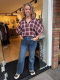 JEANS WIDE LEG MET STRIK DETAIL