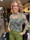 SHIRT LEOPARD OLIJF GROEN OF BRUIN