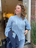 BLOUSE LICHT BLAUW KATOEN C&S