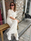 BLOUSE CS THE LABEL ECRU OPENGEWERKT