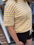 SHIRT STREEP/GLITTER DIV KLEUREN