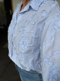 BLOUSE BLAUW/WIT AMELIE & AMELIE