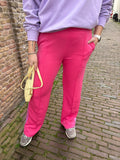 BROEK/COMFY AZZURRO ROZE MET LILA BIES