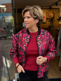 JAS/BOMBER PRINT ROOD ZWART