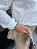 BLOUSE C&S WIT MET GOUDEN STER