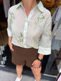 BLOUSE GROEN OF ZACHT GEEL