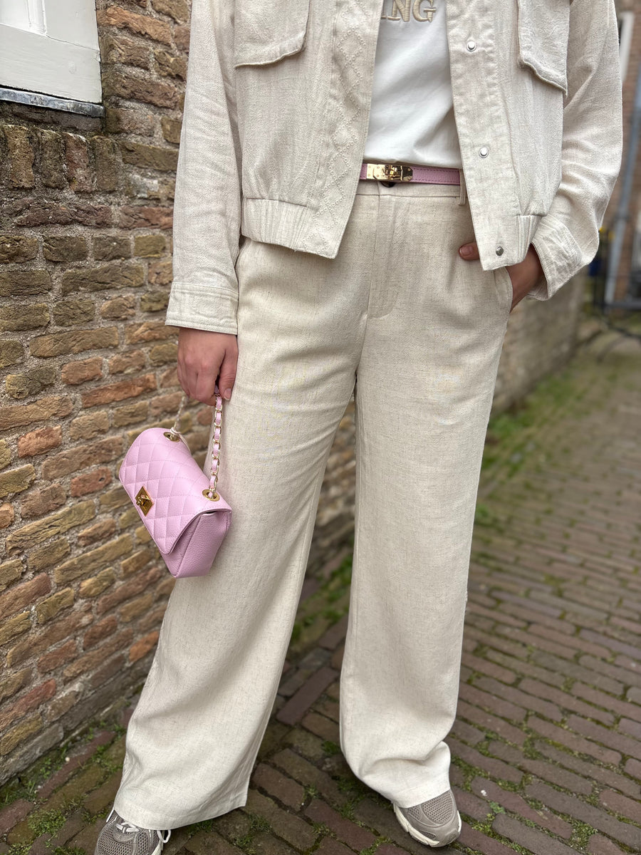 Marc O'Polo Straight Fit Stoffen Broek Van Wolmix Met Stretch En Elegante Persplooi 67081d6b31327ef19a056307