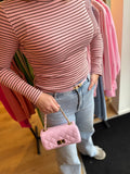 SHIRT AZZURRO LANGE MOUW STREEP