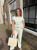 BROEK/PANTALON C&S GROEN MET LUREX